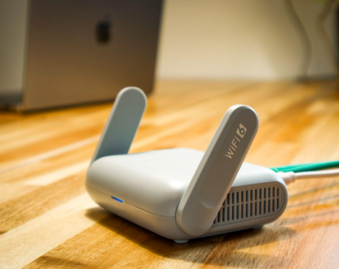white wifi router
